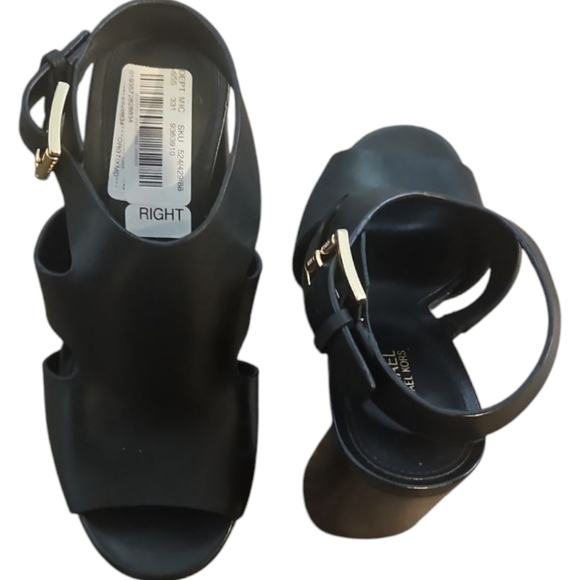 New Michael Kors Leather Platform Heels Sandals Sz 6 - Picture 8 of 14
